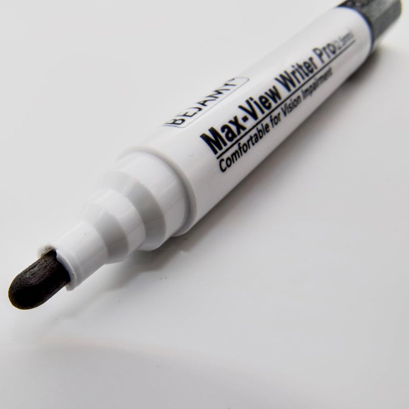 Bejamy (Bullet Tip-2.5mm, PACK of 3, Black Water-Based ink) Max-View Writer Pro Bold Writing Pen, Low Vision Assistive Writing Tool for Visual Impairment,Odorless,Non-Toxic,No Oil,Alcohol Free - Image 5